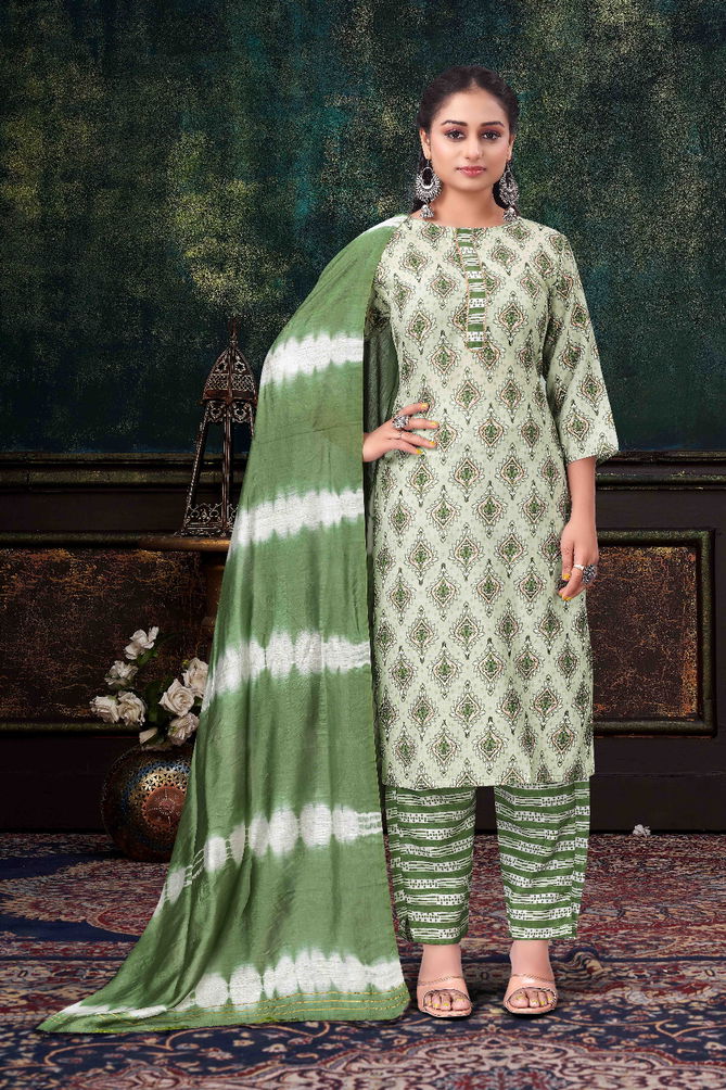 Vt Designer Printed Cotton Kurti With Bottom Dupatta Wholesale Online
